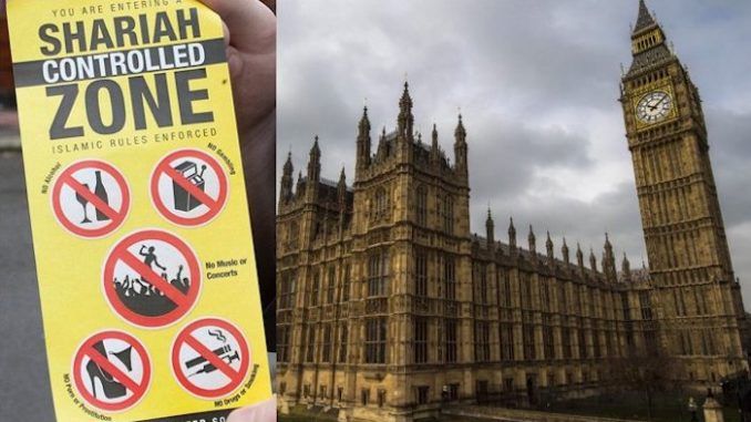 Five British government buildings in London are now operating in accordance with some sharia rules — including a strict ban on alcohol — after the government agreed to abide by certain aspects of sharia law.