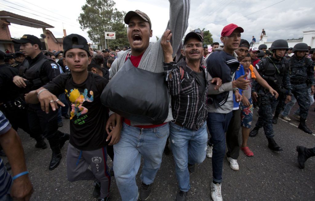 Mexican Police were fired upon by two armed Honduran migrants this week as they attempted to provide security for the notoriously unsafe caravan. 