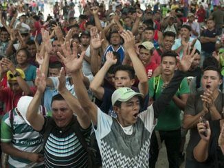 Caravan migrants traveling by foot from Honduras to the U.S. to seek asylum filed a class-action lawsuit Thursday against President Trump, the Department of Homeland Security and others, claiming a violation of their rights under the Fifth Amendment.