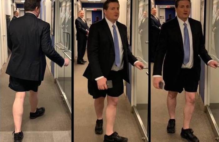 Philippe Reines, a former senior adviser to Hillary Clinton, stripped down to his underwear and went on an "unhinged" rampage at Fox News on Tuesday night, abusing a Trump campaign advisor while "screaming like a maniac", according to shocked onlookers who captured cellphone footage of the disturbing incident.