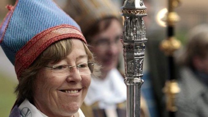 The Bishop of Stockholm has proposed a church in her diocese remove all Christian symbols including crucifixes and instead put down markings showing the direction to Mecca for the benefit of Muslim worshippers.
