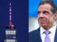 NY Gov Andrew Cuomo celebrates allowing abortion up until birth by lighting up world trade center pink