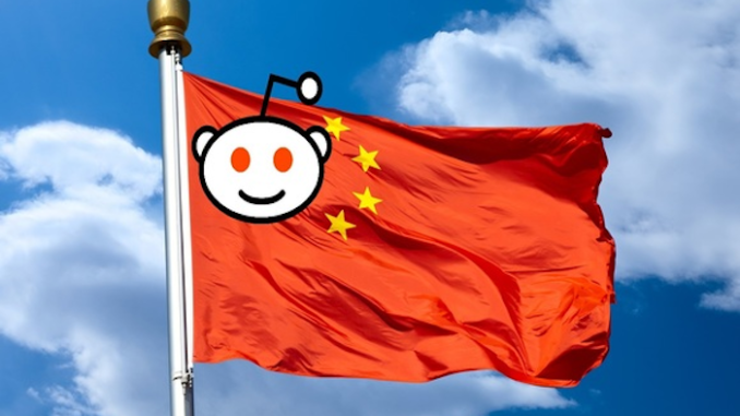 Chinese censorship company invests 150 million dollars into Reddit