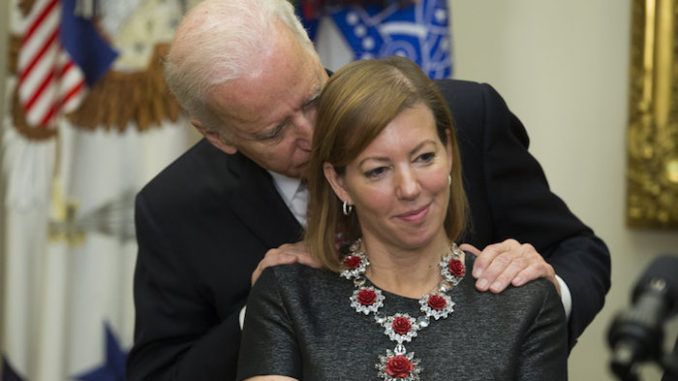 Joe Biden says no man has a right to lay his hands on a woman