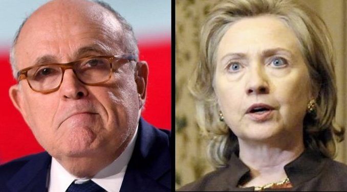 Rudy Giuliani described the Clintons as "America's number one crime family" and warned the former secretary of state to "get a lawyer."
