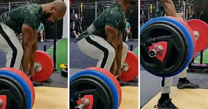 A British weightlifter and fitness coach went viral after "identifying as a woman" while smashing the woman's deadlift record in a video.