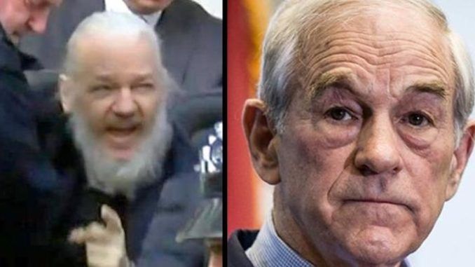 Ron Paul warns the Deep State are trying to murder Assange to keep him quiet