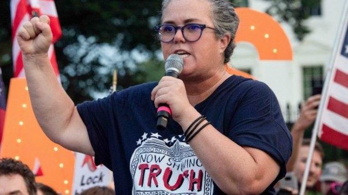 Rosie O'Donnell urges fellow protestors to take out fascist Trump from the White House