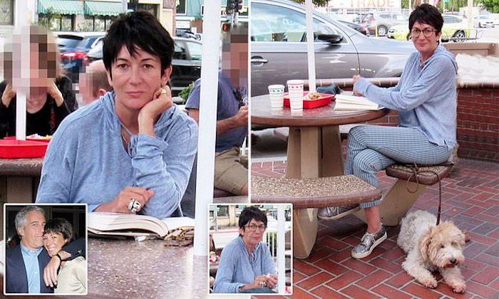 Jeffrey Epstein's child groomer Ghislaine Maxwell spotted at fast food restaurant reading book about secret lives and deaths of CIA operatives