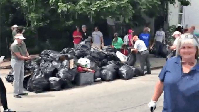 Hundreds of MAGA supporters participated in a cleanup effort earlier this week in West Baltimore, inspired by President Trump's tweets.