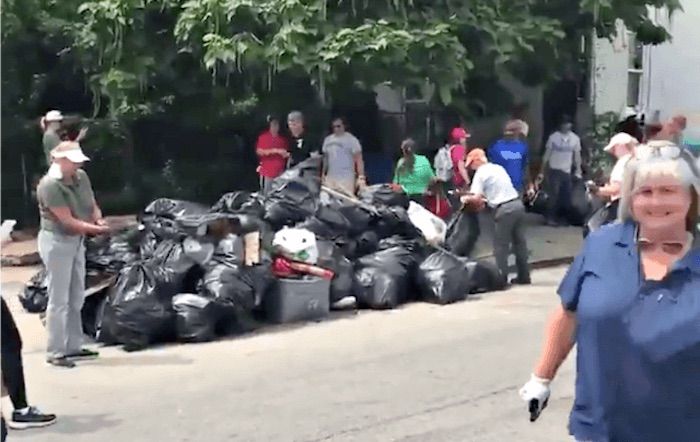Hundreds of MAGA supporters participated in a cleanup effort earlier this week in West Baltimore, inspired by President Trump's tweets.