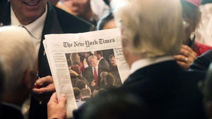 President Trump cancelling government subscriptions to New York Times and Washington Post