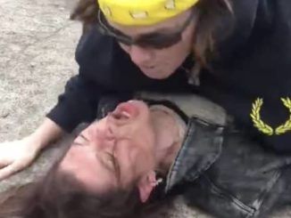 Female MMA fighter takes down violent leftist professor at Veterans Day honors