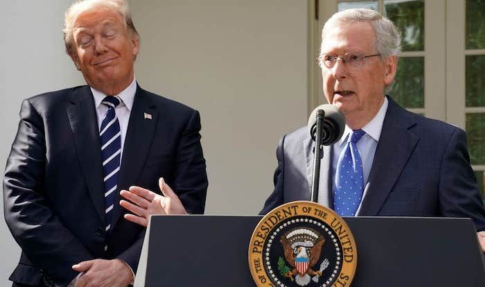 Senate Majority Leader Mitch McConnell says Senate would acquit Trump and destroy Democrats' impeachment push