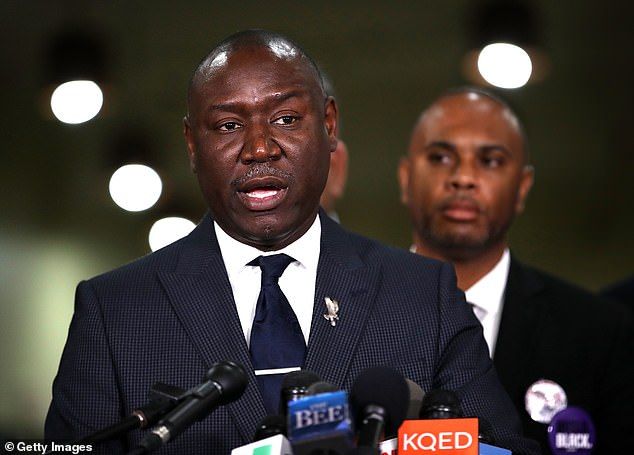  The family's attorney, Ben Crump (pictured), is also named as a defendant. He is accused of defamation and attempting to 'deprive Zimmerman of his constitutional and other legal rights'