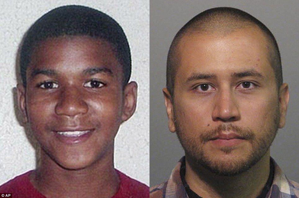 Zimmerman (right), a former neighborhood watch volunteer, was acquitted of homicide charges in Martin's death in 2013 after he claimed he acted in self defense when the 17-year-old (left) attacked him at a gated community in Sanford, Florida