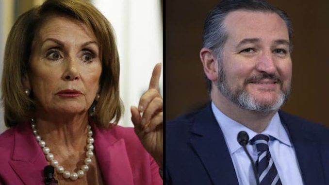 Ted Cruz triggers Nancy Pelosi by saying Trump will be acquitted FOREVER from bogus impeachment charges