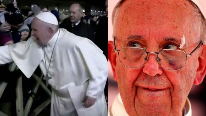 Video emerges of Pope Francis slapping another helpless woman