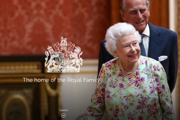 The Queen and Prince Philip on the Royal Family's official website