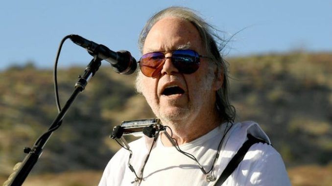 Far-left rocker Neil Young, who was granted U.S. citizen last month, has attacked President Donald Trump as “a disgrace to my country” and promised that “we are going to vote you out and Make America Great Again” in November.