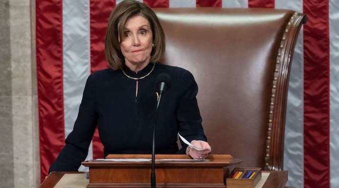 Nancy Pelosi has demanded Facebook and Twitter remove a meme posted by President Trump showing her ripping up his State of the Union address.