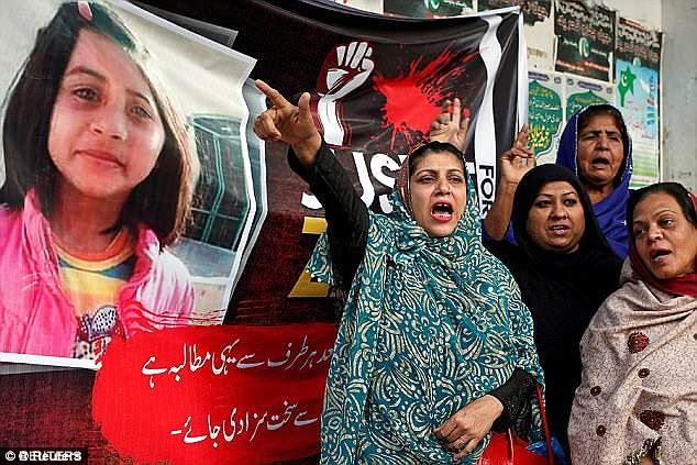  Zainab's murder in 2018 sparked outrage across Pakistan, with riots erupting in Kasur as thousands swarmed police stations and set fire to politicians' homes