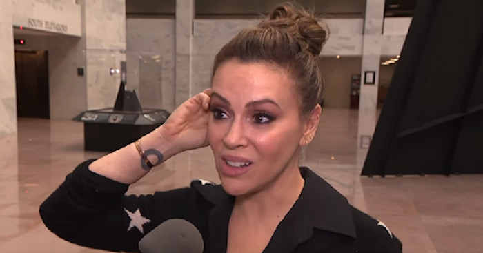 Hollywood celebrity Alyssa Milano thanked God for Democrat presidential frontrunner Joe Biden's leadership this week, unaware that he is in charge of absolutely nothing — including his own mental faculties at this point.