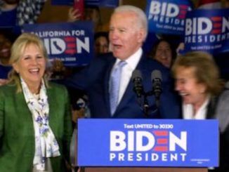 Joe Biden introduces his wife as his sister during Super Tuesday event