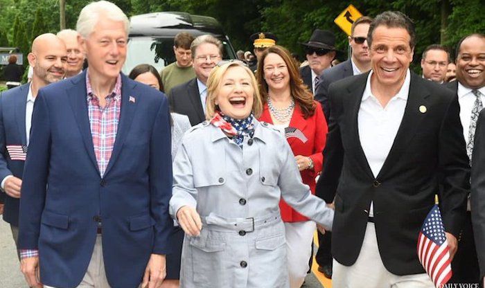 Maniacal Hillary Clinton pays tribute to Gov. Cuomo instead of fallen troops on memorial day