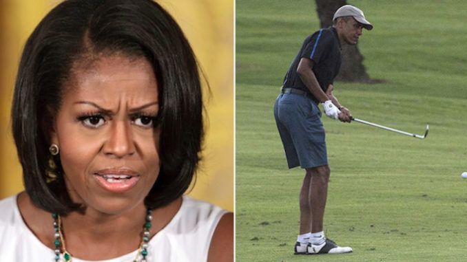 Barack Obama caught golfing after Michelle orders citizens to stay at home