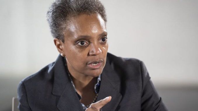 Chicago Democrat Mayor Lori Lightfoot promised to hire department heads and deputies who will be "pledging allegiance to the new world order and good governance" in a disturbing interview after her landslide election victory.