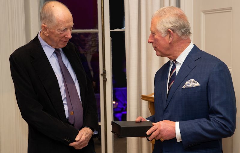 Prince Charles paid tribute to Lord Jacob Rothschild as he handed him the Council of Christians and Jews’ Bridge Award and praised the billionaire globalist for "building bridges between peoples and communities."