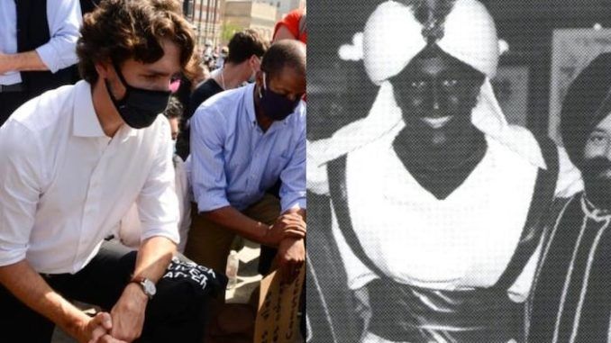 Justin Trudeau takes a knee at Black Lives Matter protest