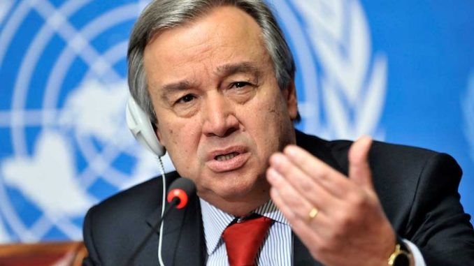 The time has come for the world to embrace an overarching level of multilateralism that can function as an instrument of "global governance" and sideline problematic "national interests", according to U.N. Secretary General Antonio Guterres, who added the new order must have "scale, ambition and teeth."