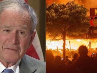 Former President George W. Bush has praised the "protesters" who he says are marching for "a better future" and "lasting peace" while hundreds of cities across the country are engulfed in chaos and organized destruction.