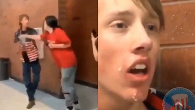 Teenage high school student spat on and assaulted for wearing a MAGA hat