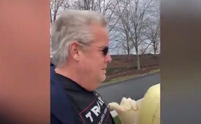 Trump supporter charged for breathing on protestors