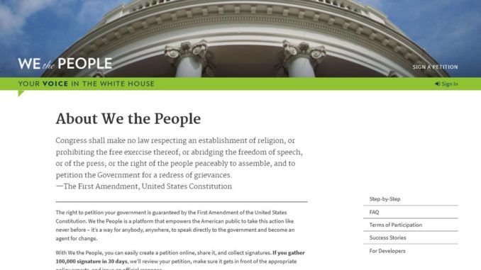 President Biden quietly removed 'we the people' petition from White House website