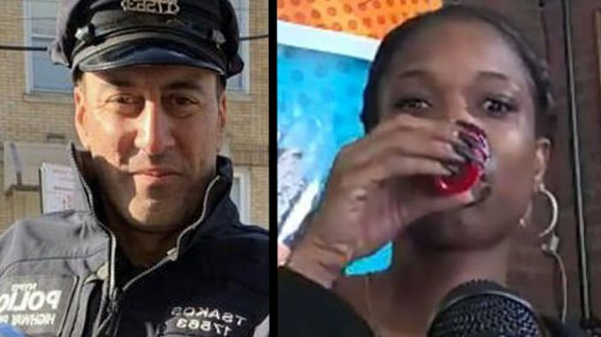 Black Lives Matter activist said 'fuck the police' during podcast and down tequila shot before murdering cop in a hit and run