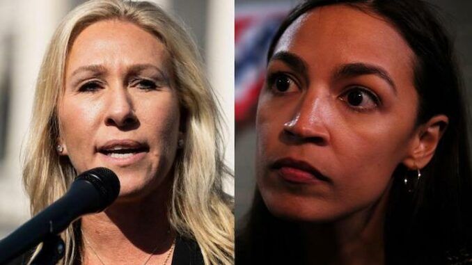 Marjorie Taylor Greene tells AOC to take off her face diaper and talk to real Americans