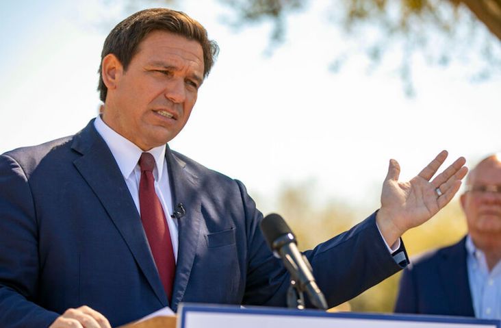 Gov. Ron DeSantis says most people moving to Florida are registering as Republican