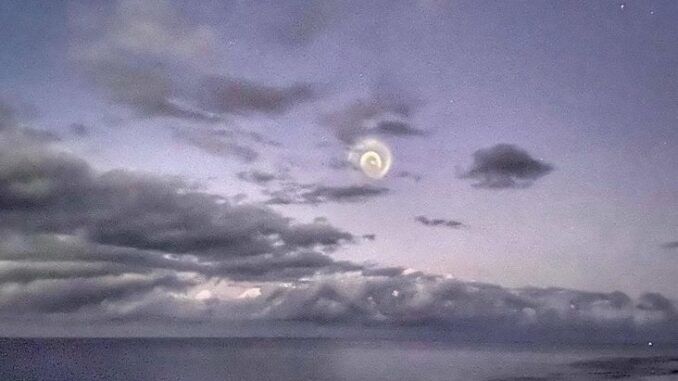 Mysterious spirals appear in the skies above the Pacific