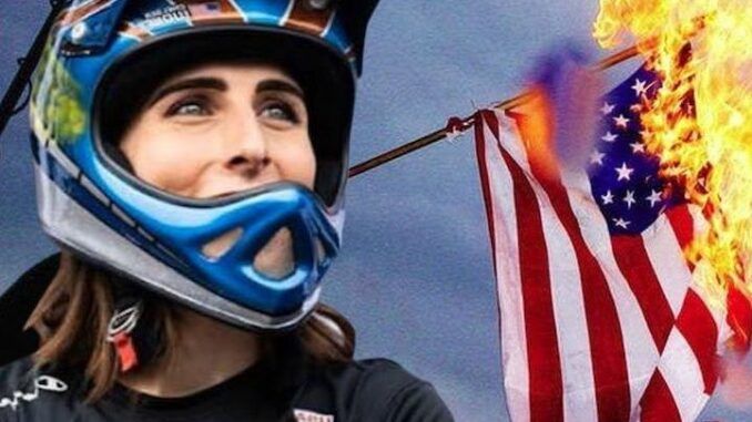 US trans athlete says her goal is to win olympics and burn the American flag on the podium