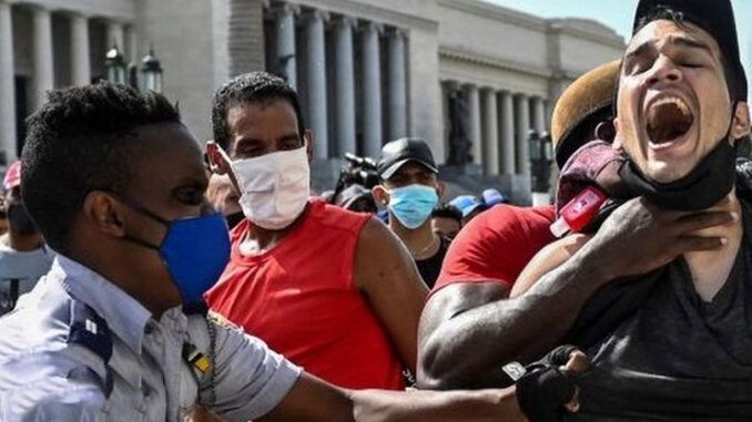 Black Lives Matter appears to support the police brutality happening in Cuba