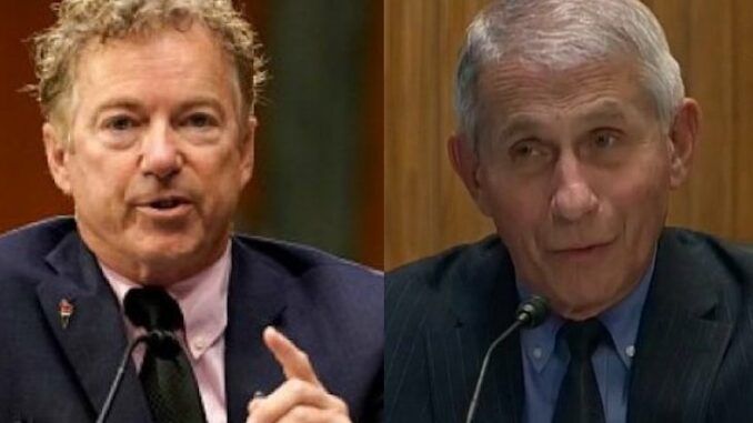 Fauci trembles with fear as Rand Paul vows criminal prosecution against him for various crimes