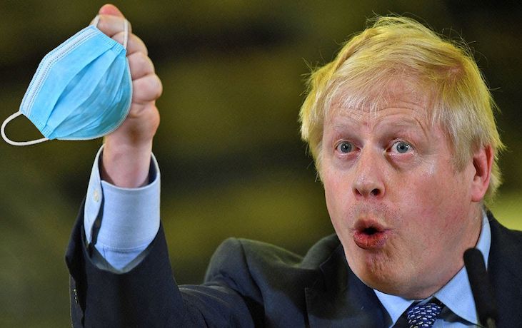 British Prime Minister Boris Johnson announces plans to ditch face masks forever