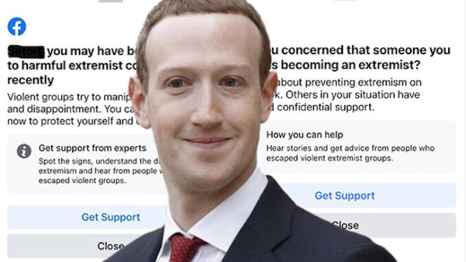Facebook asks users to rat out their 'extremist' friends and family