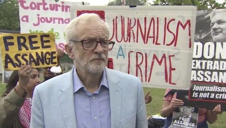 Jeremy Corbyn says Julian Assange must be set free immediately