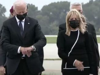 President Biden has come under fire for allegedly glancing at his after a ceremony at Dover Air Force Base in Delaware for the 13 US troops killed in Afghanistan.