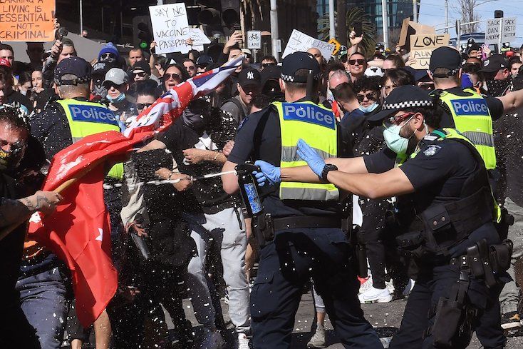 Australian police beating more people on the streets than the Taliban